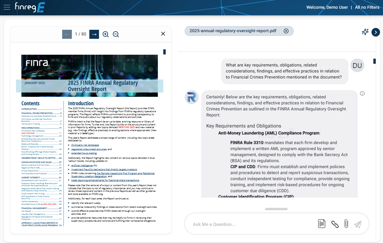 FINRA, 2025 Annual Regulatory Oversight Report, AI, RIG, Gen AI, ComplianceAI, LegalAI