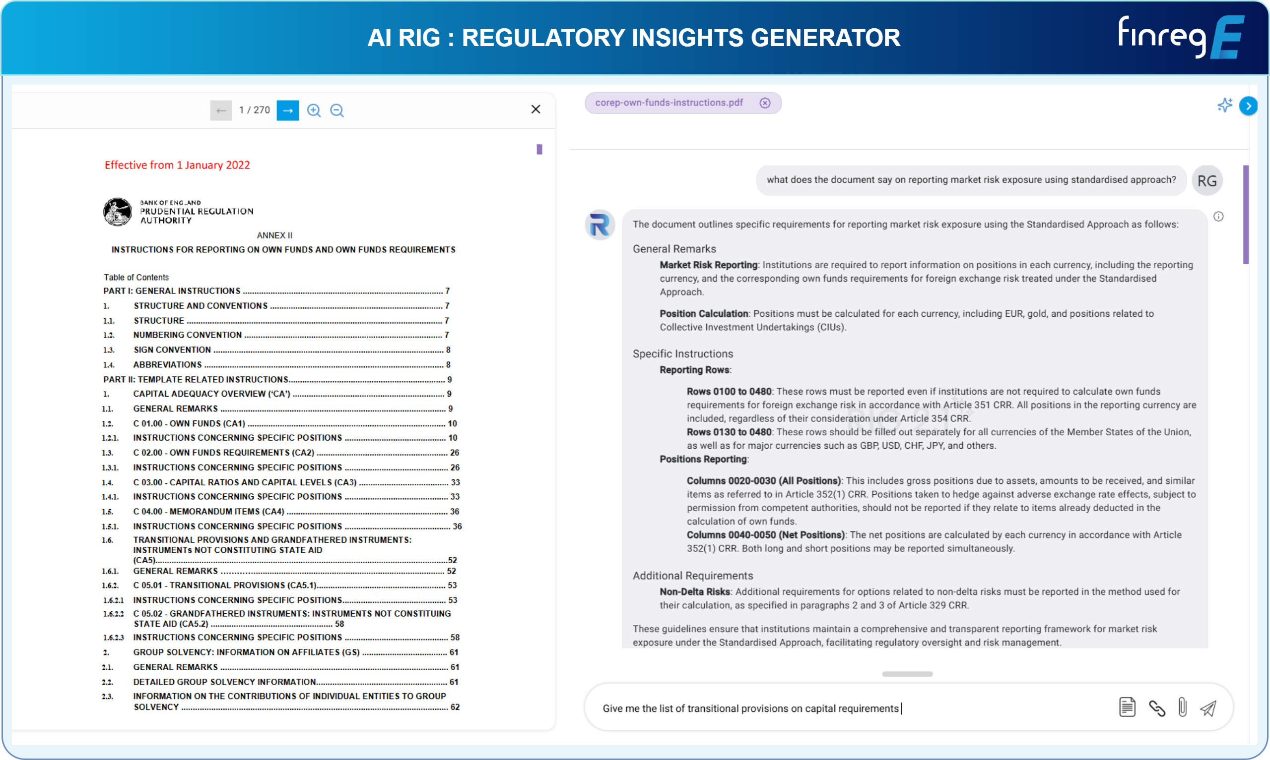 Regulatory Reporting, RIG, AI, GenAI