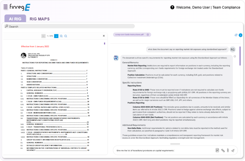 PRA, BOE, FINREP, COREP, FinregE, Regulatory Reporting, AI, RIG
