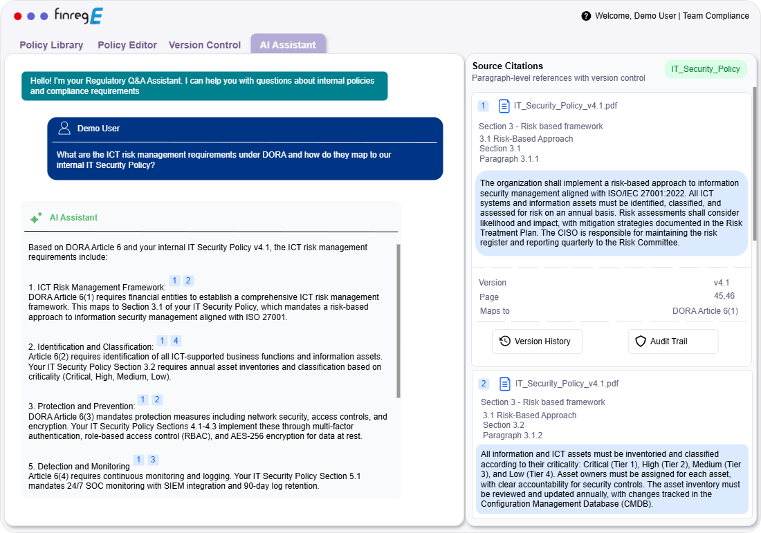 AI RIG for faster, cited compliance understanding